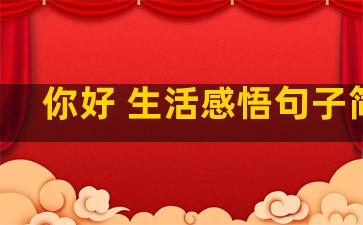 你好 生活感悟句子简短